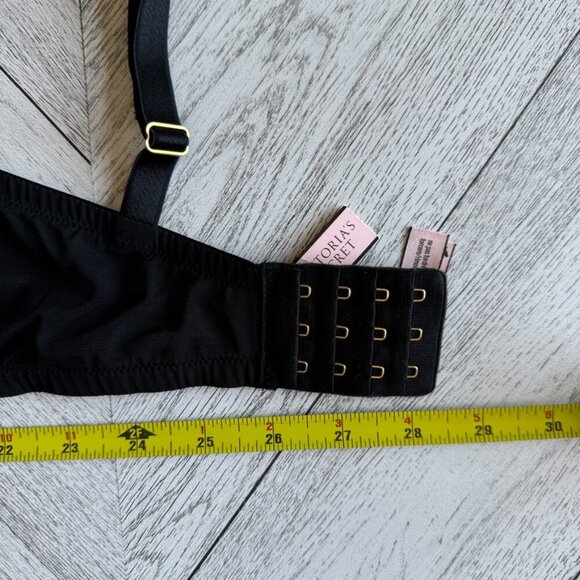 Victoria's Secret | Dream Angels Wicked Unlined Bow Balconette Black Bra | 36DDD - Picture 9 of 11